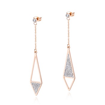 Серьги(LC.E.01293.480) Серьги Lee Cooper из стали с розовым покрытием и цирконитами