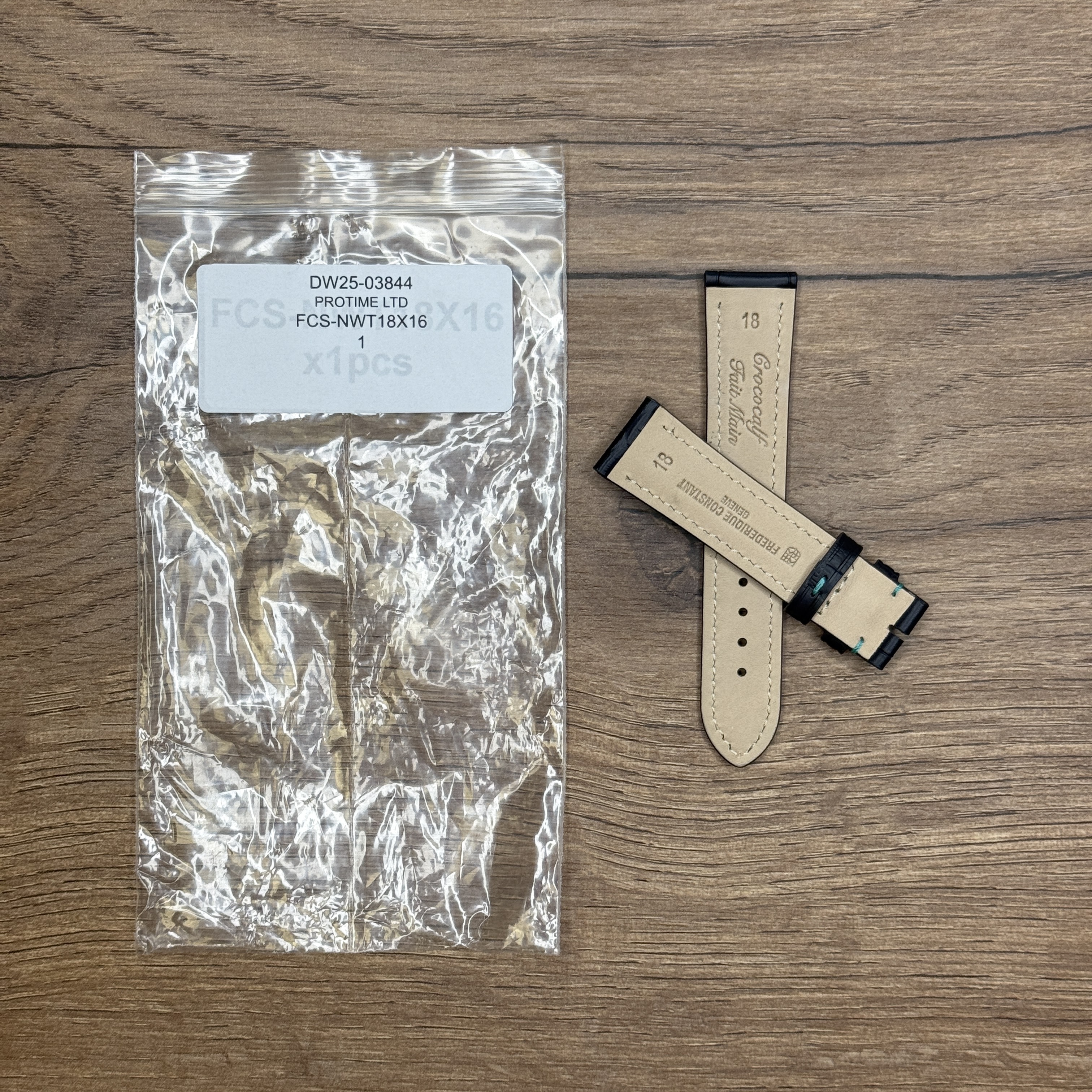 Ремешок для часов Frederique Constant из кожи теленка, синий, 18X16 