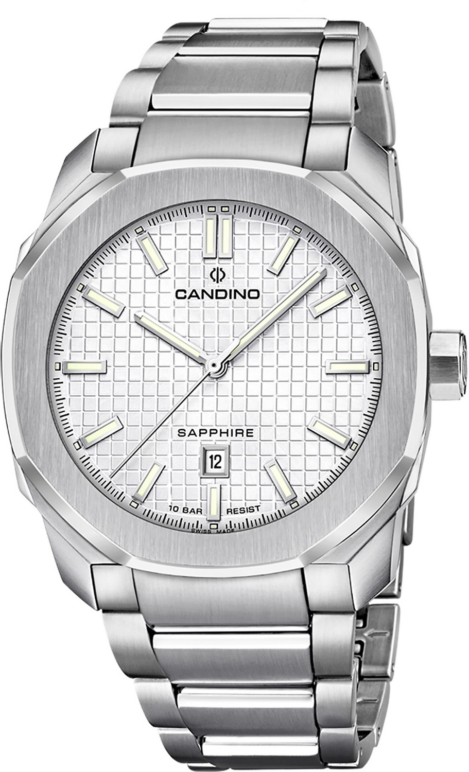 Мужские часы Candino Gents Sport C4754/1 Мужские швейцарские часы, кварцевый механизм, сталь, 42 мм