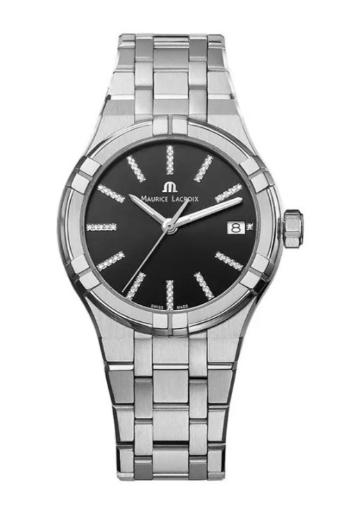 Женские часы Maurice Lacroix Aikon Quartz AI1106-SS002-350-1 Женские швейцарские часы, кварцевый механизм, сталь, 35 мм