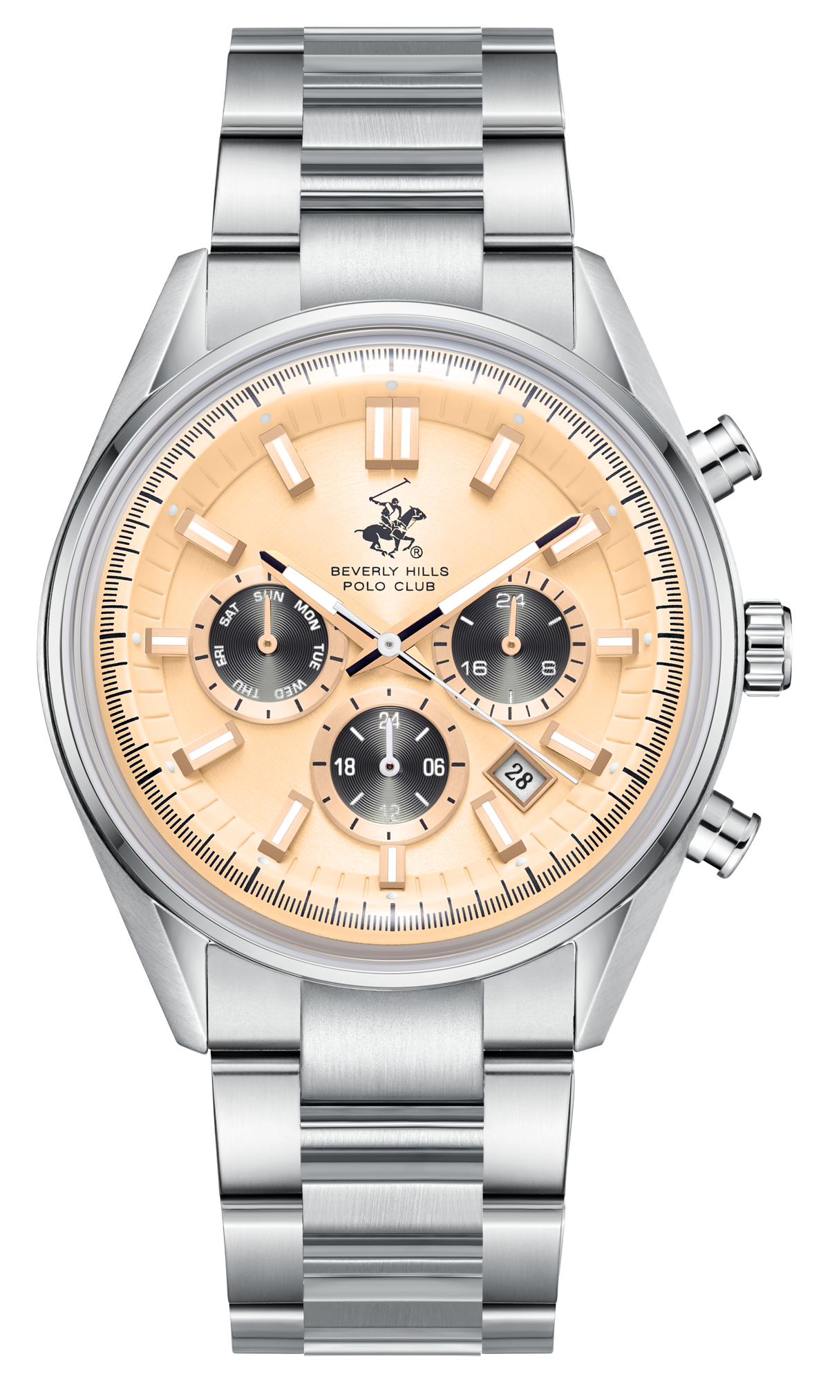 Мужские часы Beverly Hills Polo Club  BP3781X.370 Мужские часы, кварцевый механизм, сталь, 42,5 мм