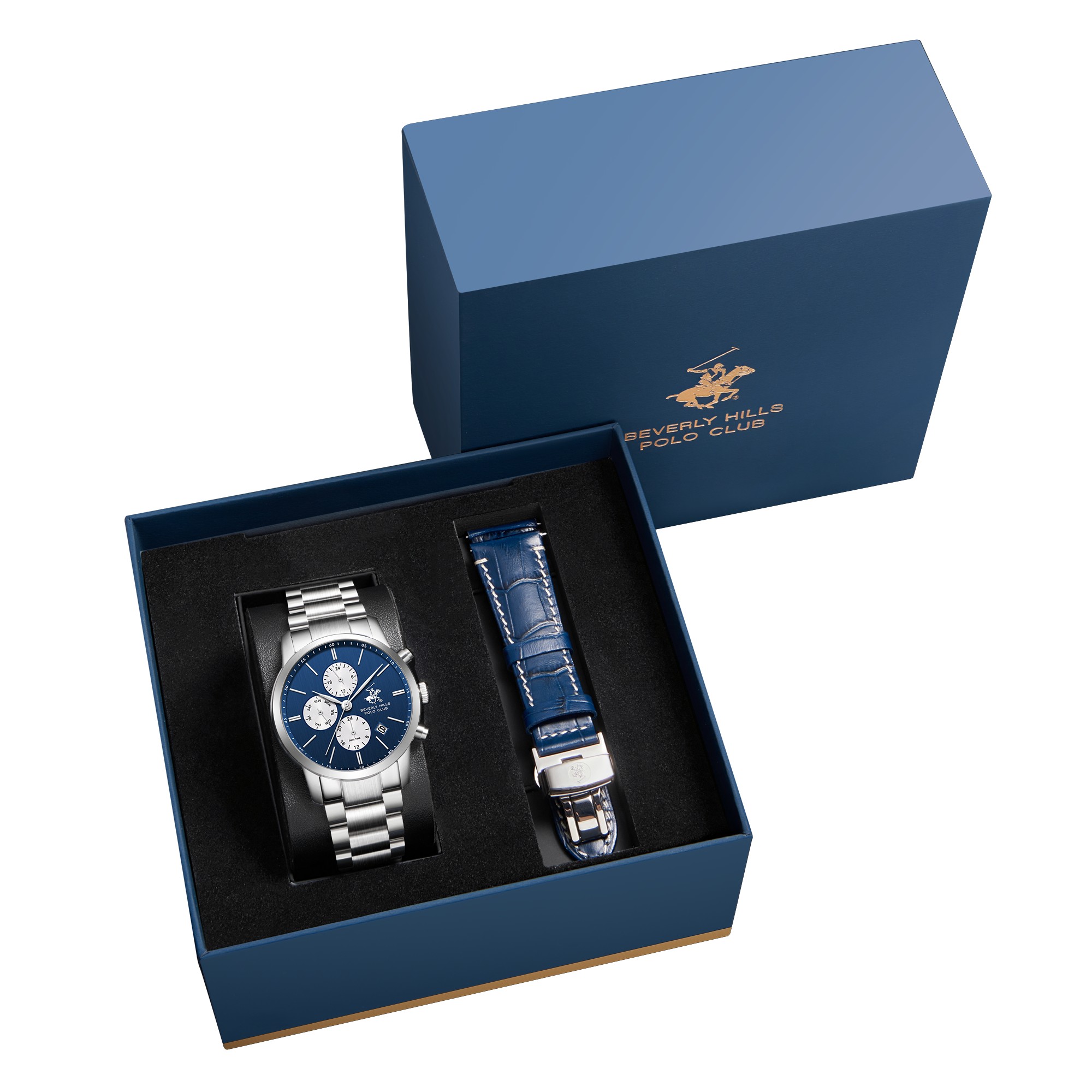 Мужские часы Beverly Hills Polo Club  BP3861X.390  часы, кварцевый механизм, сталь, 42 мм