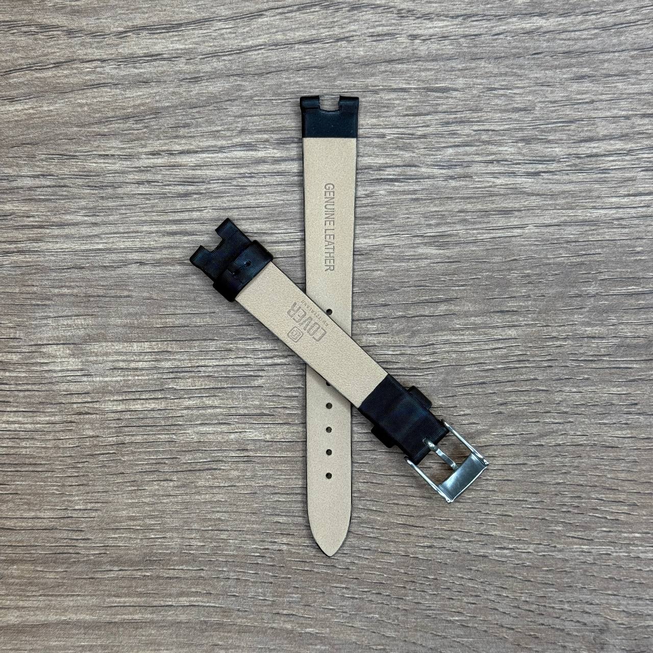 Ремешок для часов Cover из натуральной кожи, черный 