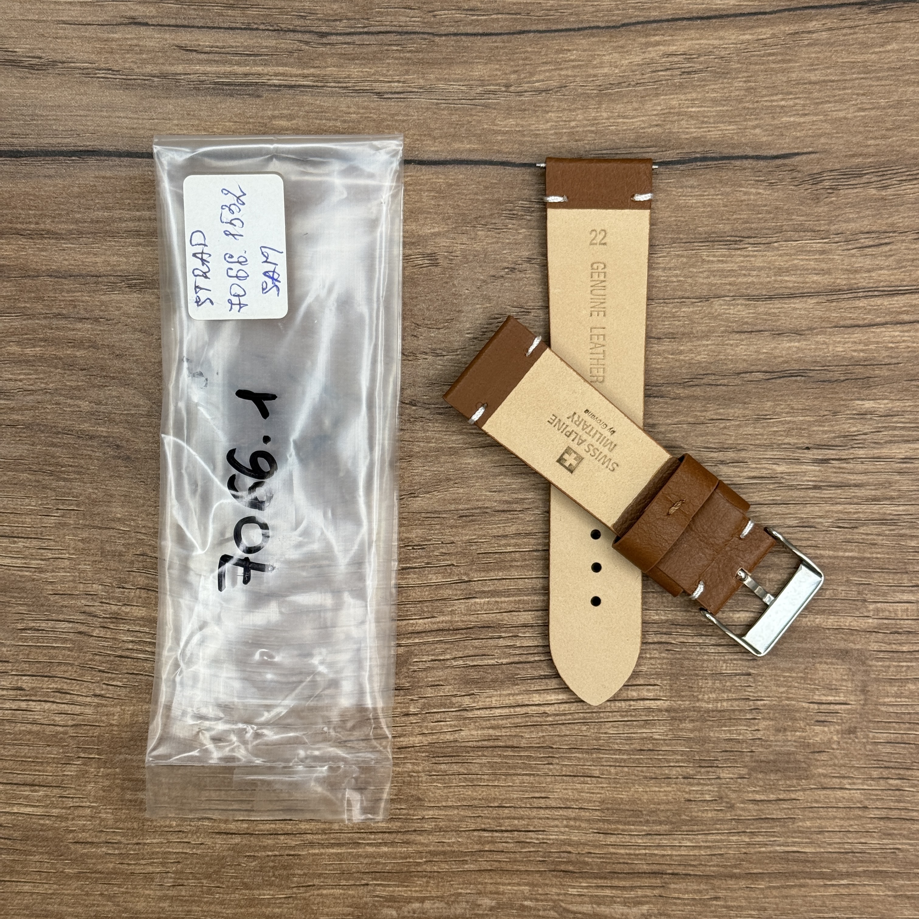 Ремешок для часов Swiss Alpine Military коричневого цвета из натуральной кожи  