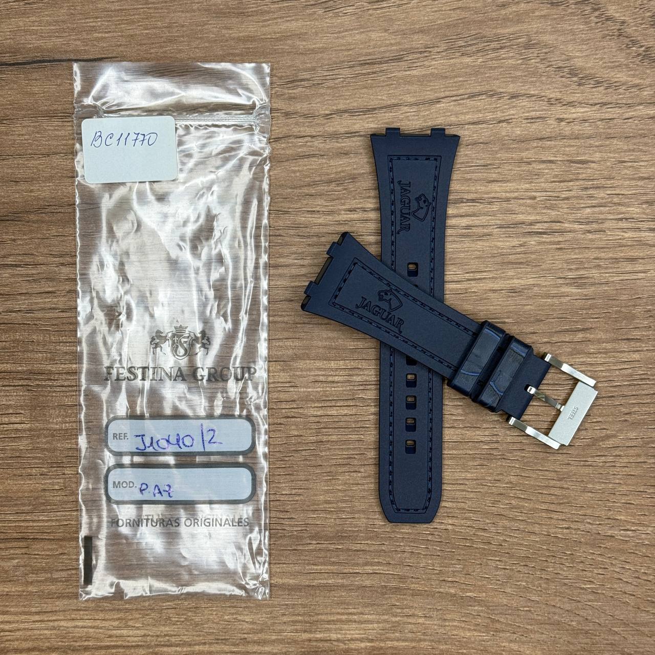 Ремешок для часов Jaguar из кожи теленка, синий, для J1040 