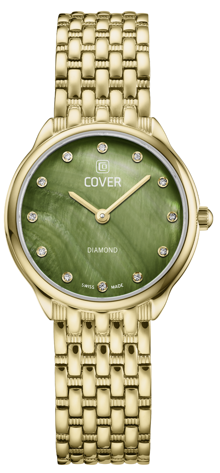 Женские часы Cover Eternal Pearl CO227.04  швейцарские часы, кварцевый механизм, сталь с покрытием, 28 мм