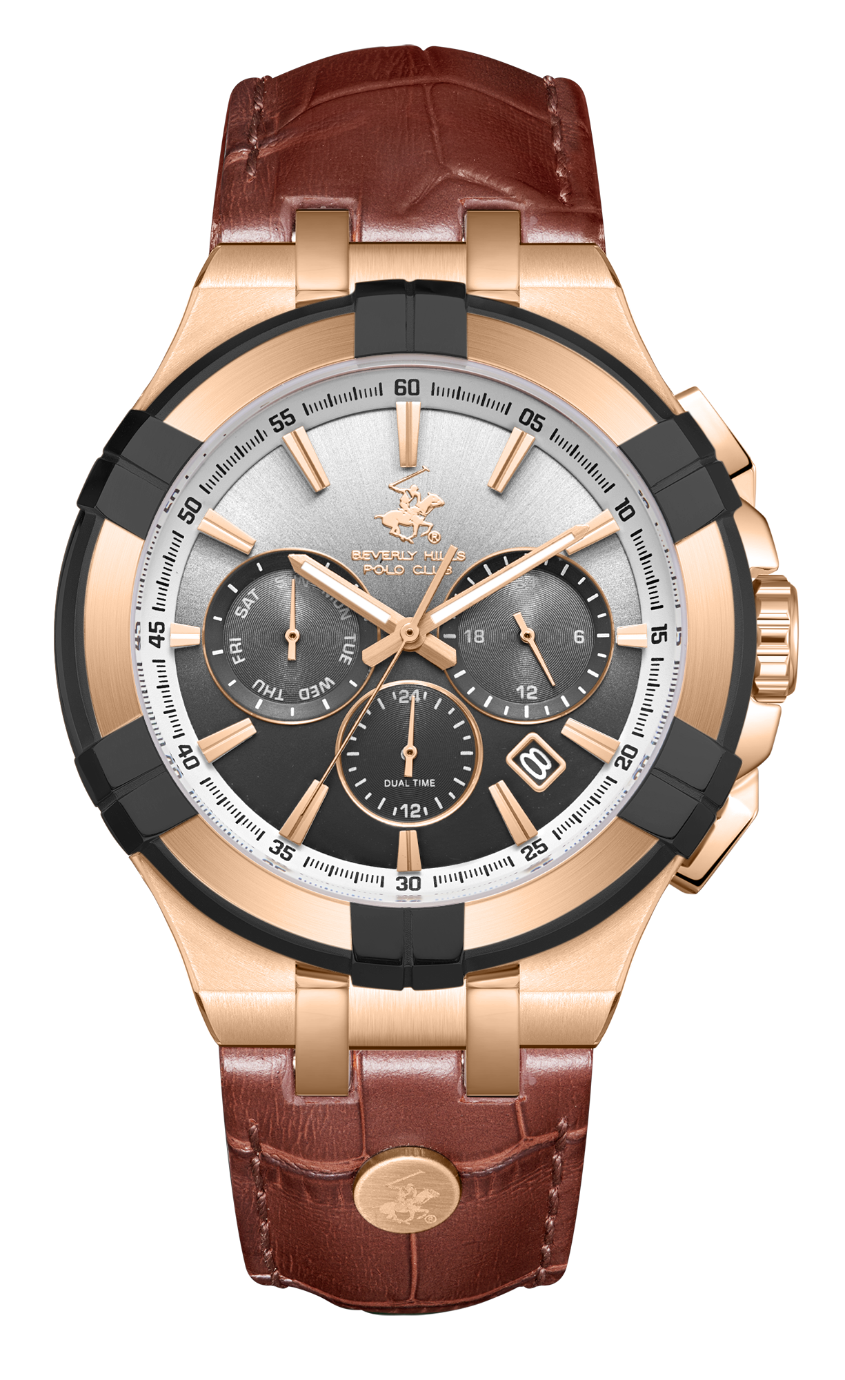 Мужские часы Beverly Hills Polo Club  BP3803X.455 Мужские часы, кварцевый механизм, сталь с покрытием, 44 мм