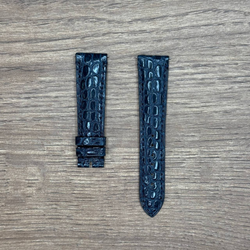 Ремешок для часов Frederique Constant из кожи аллигатора, синий, 19 мм Ремешок из кожи аллигатора 19мм синий