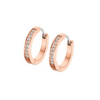 Urban Woman Серьги(LS2329-4/3) Серьги Lotus из стали с розовым покрытием и вставками из циркония