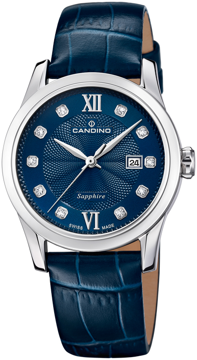 Женские часы Candino Lady Elegance Date C4736/2 Женские швейцарские часы, кварцевый механизм, сталь, 33 мм