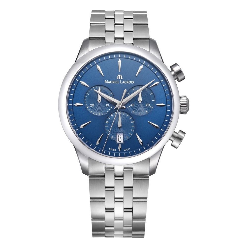 Мужские часы Maurice Lacroix 1975 Quartz 751038-SS002-430-1 Мужские швейцарские часы, кварцевый механизм, сталь, 39 мм