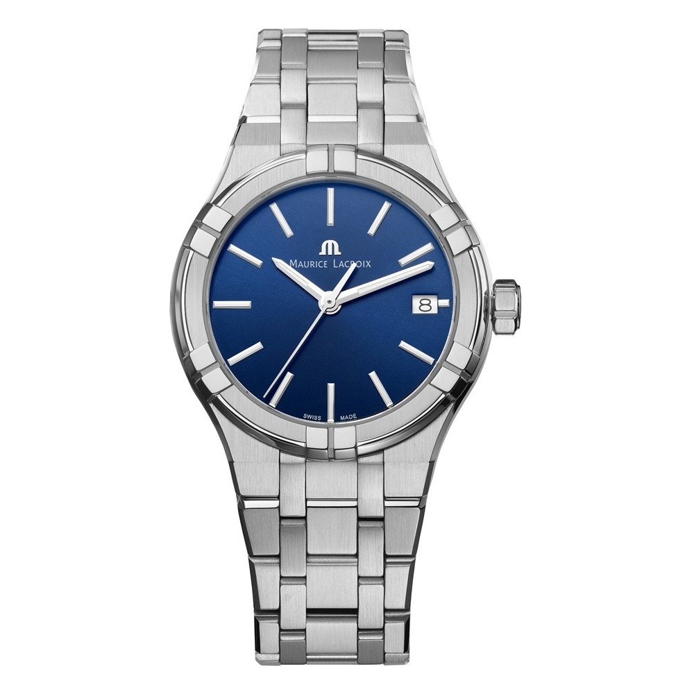 Мужские часы Maurice Lacroix Aikon Quartz AI1108-SS002-430-1 Мужские швейцарские часы, кварцевый механизм, сталь, 40 мм