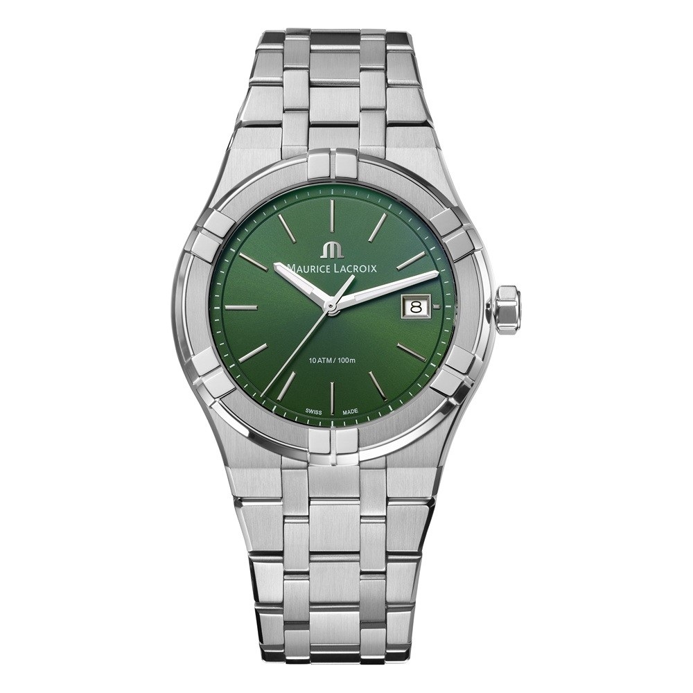Мужские часы Maurice Lacroix Aikon Quartz AI1108-SS002-630-1  Мужские швейцарские часы, кварцевый механизм, сталь, 40 мм