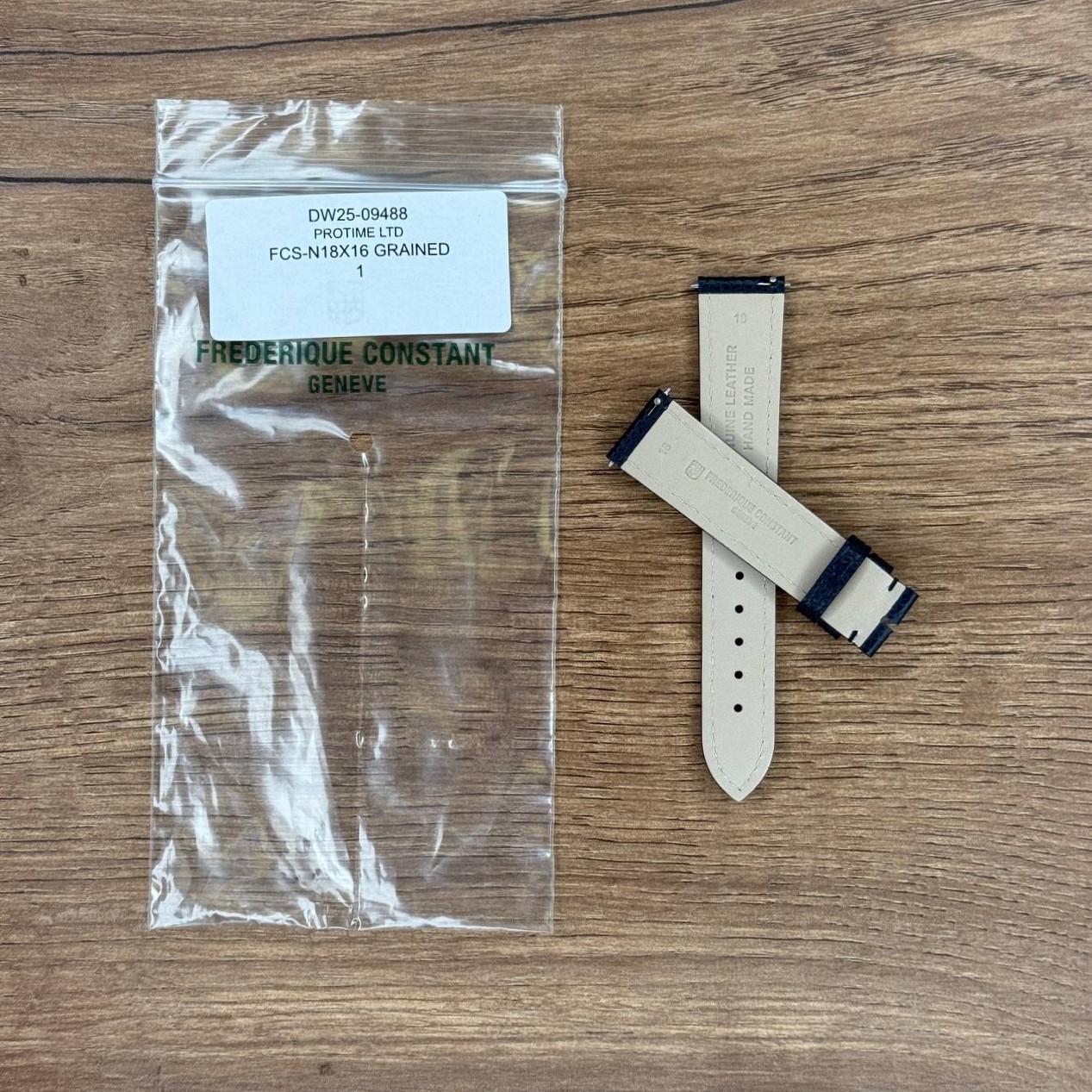Ремешок для часов Frederique Constant из кожи теленка, синий, 18х16 