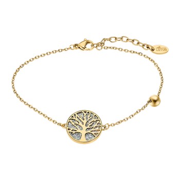 Tree of Life Браслет(LS2225-2/5) Браслет Lotus из стали с желтым покрытием и вставками из циркония