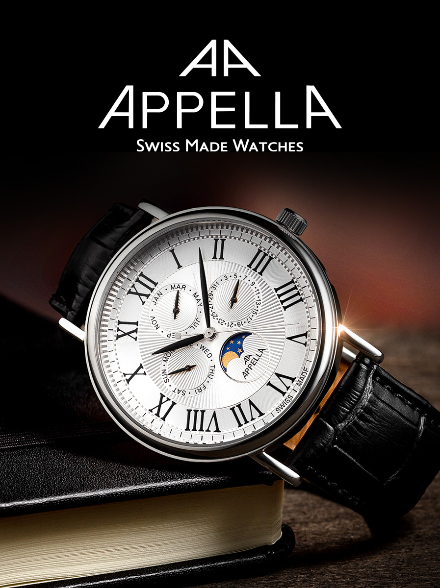 Men's APPELLA GENEVE QUARTZ SAPPHIRE Chronometer Dial Nice Condition Watch  Swiss | #513402144