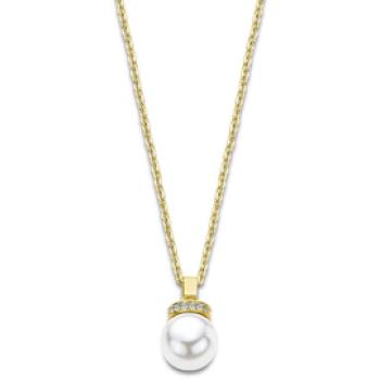 Pearls Подвеска(LS2118-1/1) Подвеска Lotus, сталь 316L с покрытием, жемчуг и циркониты