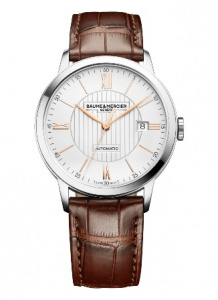 BAUME&MERCIER CLASSIMA Швейцарские мужские автоматические часы, стальные, с сапфировым стеклом и водозащитой 50 м - идеальны в качестве подарка и аксессуара на каждый день.