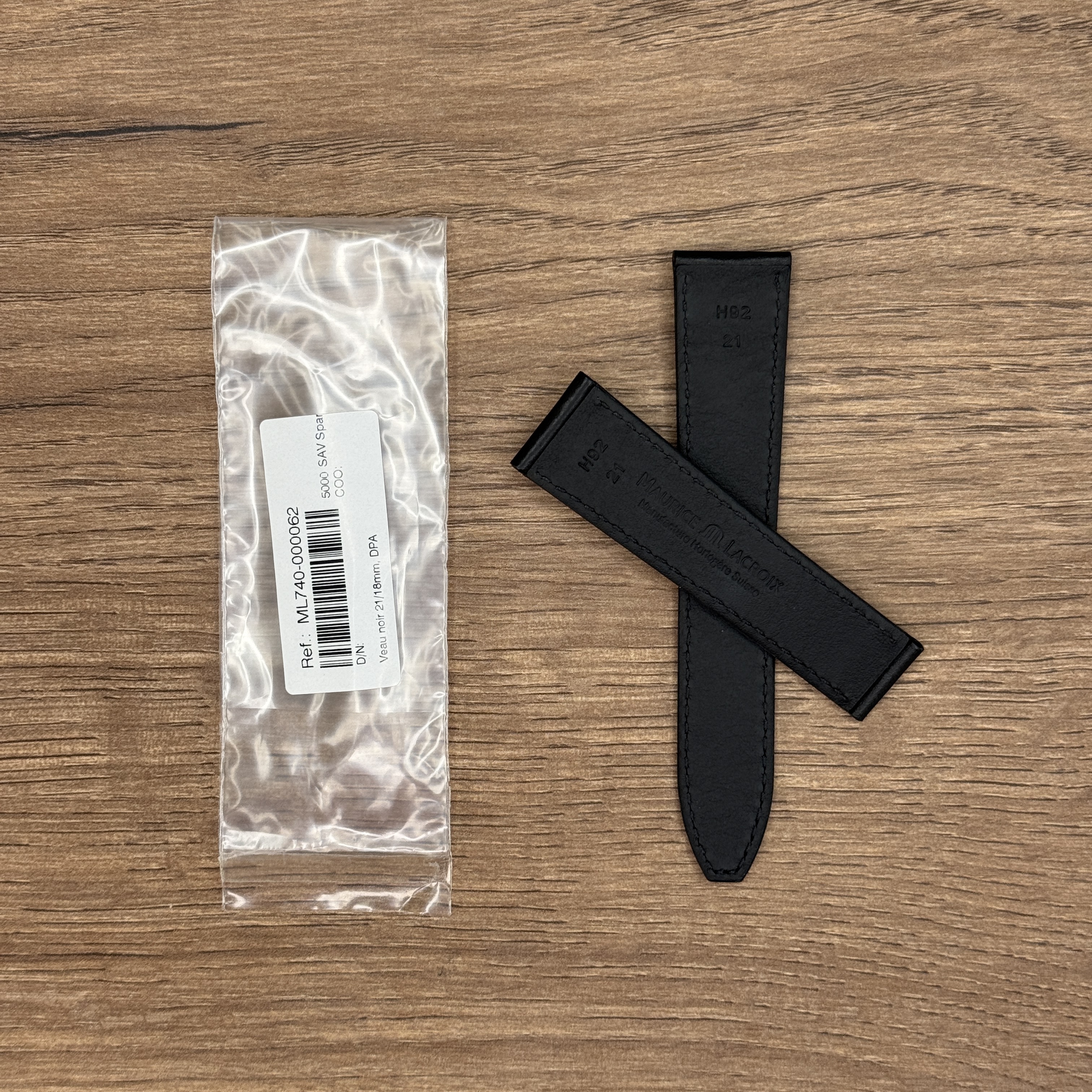 Ремешок для часов Maurice Lacroix из кожи теленка, черный, 21/18 мм ремешок для часов из кожи теленка черн. 21/18мм