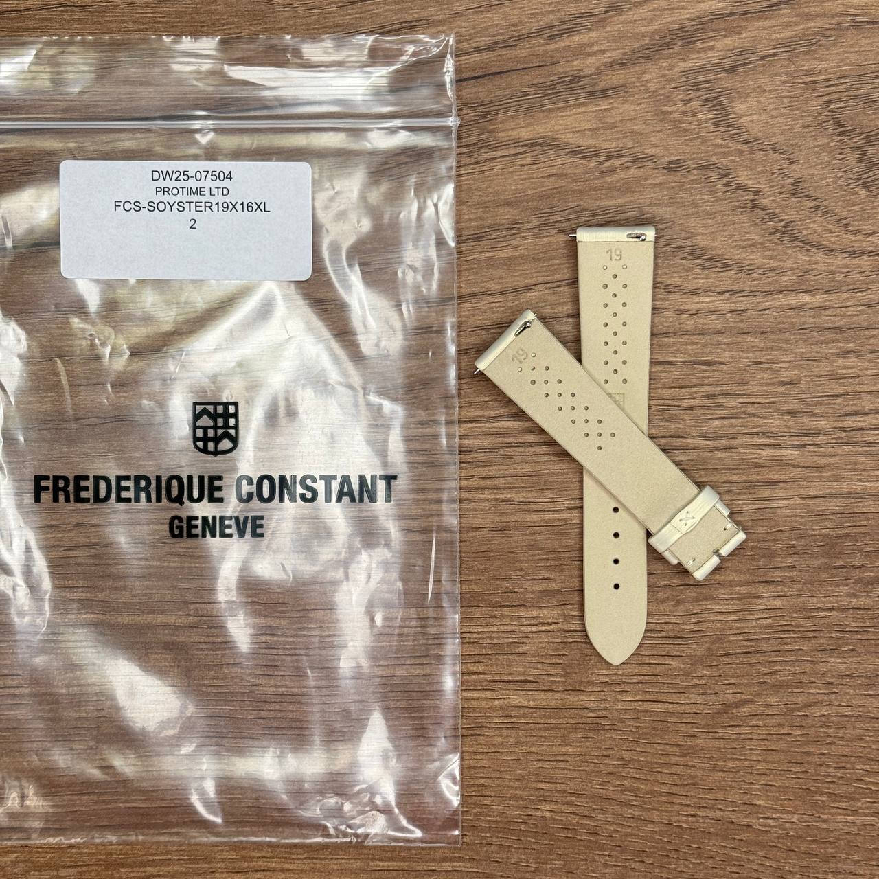 Ремешок для часов Frederique Constant из сатина, серо-белый, XL, 19 мм Ремешок из сатина XL 19мм, серовато-белый