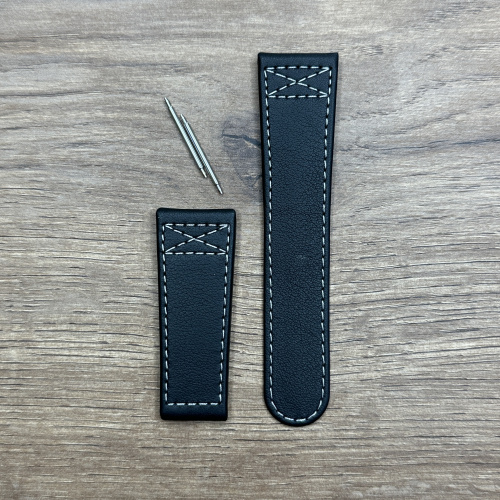 Ремешок для часов Oris из кожи теленка, черный. Крепления в комплекте. Кожаные ремешки - стильные, надёжные и долговечные, способные составить достойную пару часам со стальным корпусом или часам из титана. Аксессуары из кожи не рекомендуется использовать в воде. У нас присутствуют только высококачественные материалы и оригинальный товар от производителя. Ремешок подходит для часов Oris BC 4    7633