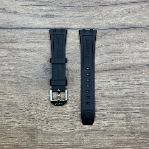 Ремешок для часов Jaguar, каучук, черный 