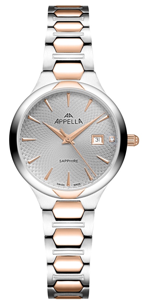 Женские часы Appella Diamond Band L50010.R117DQ Женские швейцарские часы, кварцевый механизм, сталь с покрытием, 31 мм