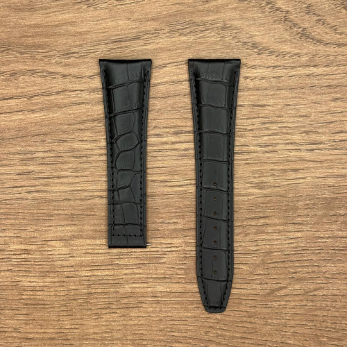 Ремешок для часов Frederique Constant из кожи теленка, черный, под клипсу, 24Х18 