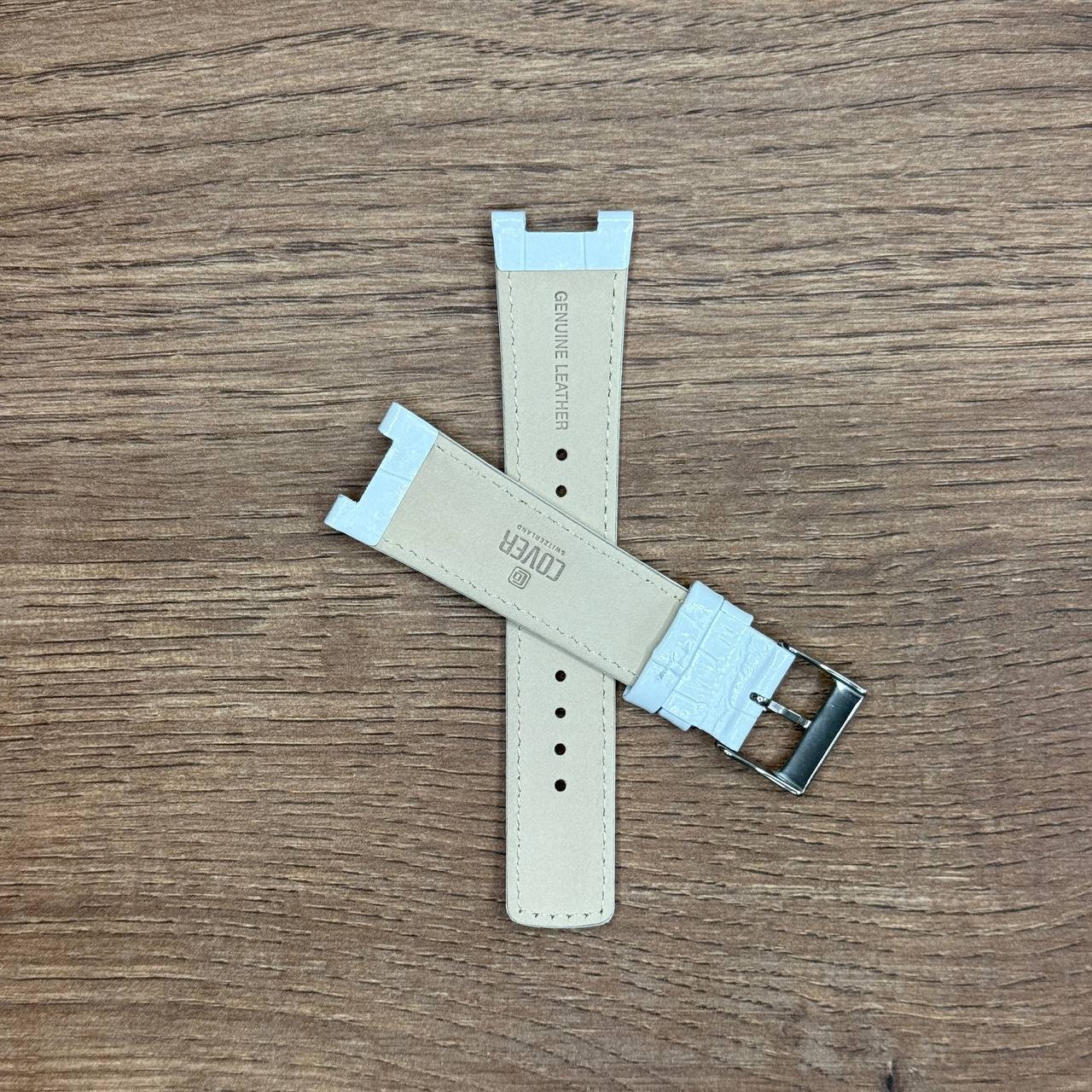 Ремешок для часов Cover из натуральной кожи, белый 