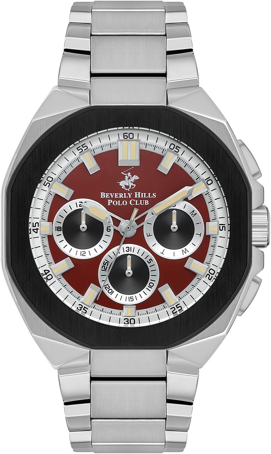 Мужские часы Beverly Hills Polo Club  BP3537X.380 Мужские часы, кварцевый механизм, сталь с покрытием, 46 мм
