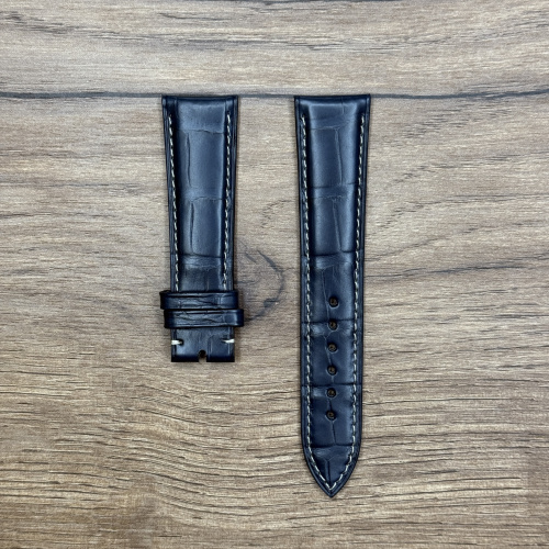 Ремешок для часов Frederique Constant из кожи аллигатора, 21 мм, синий Ремешок из кожи аллигатора 21мм синий