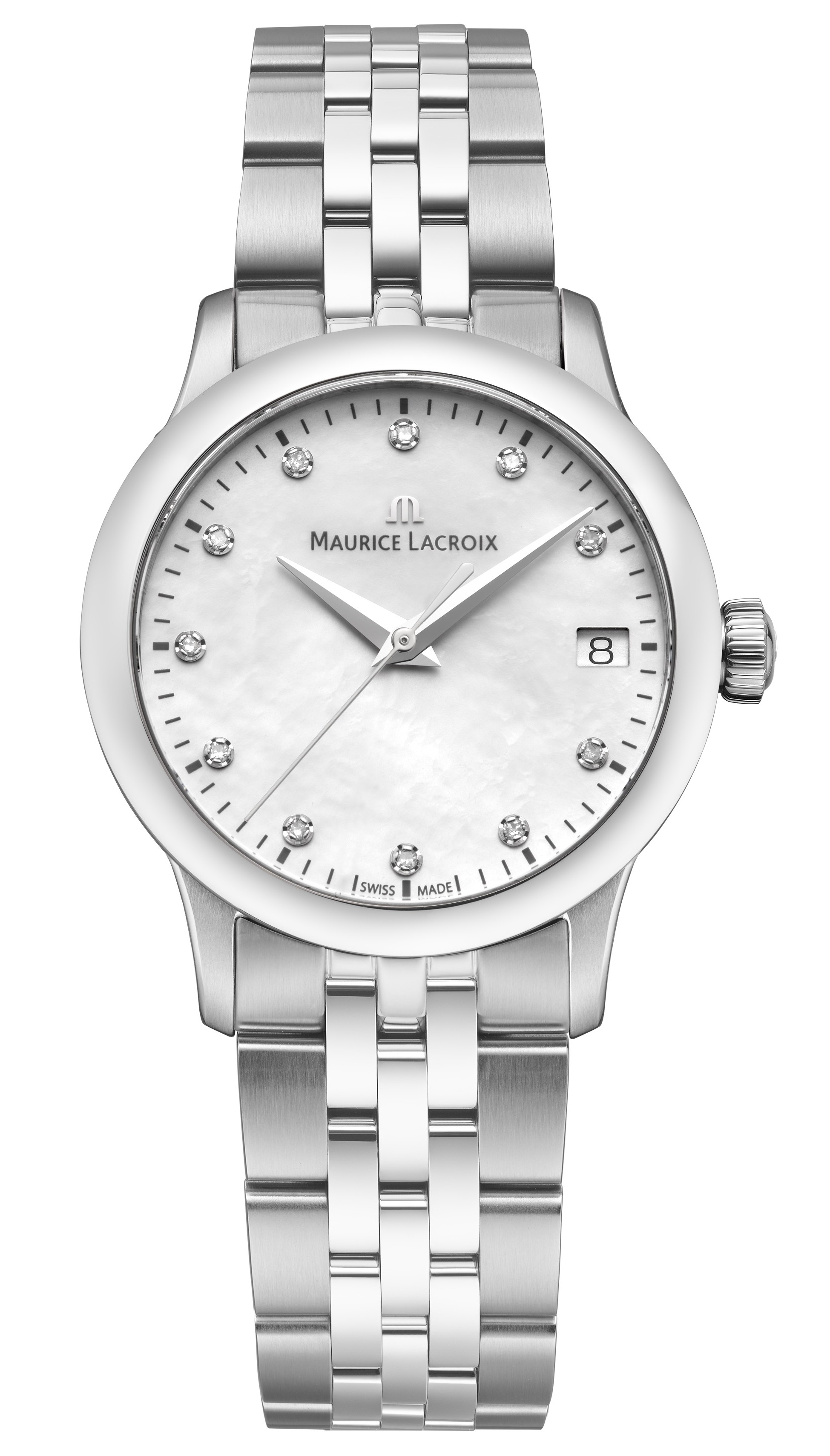 Женские часы Maurice Lacroix 1 975 751006-SS002-170-1  Женские швейцарские часы, кварцевый механизм, сталь, 33 мм