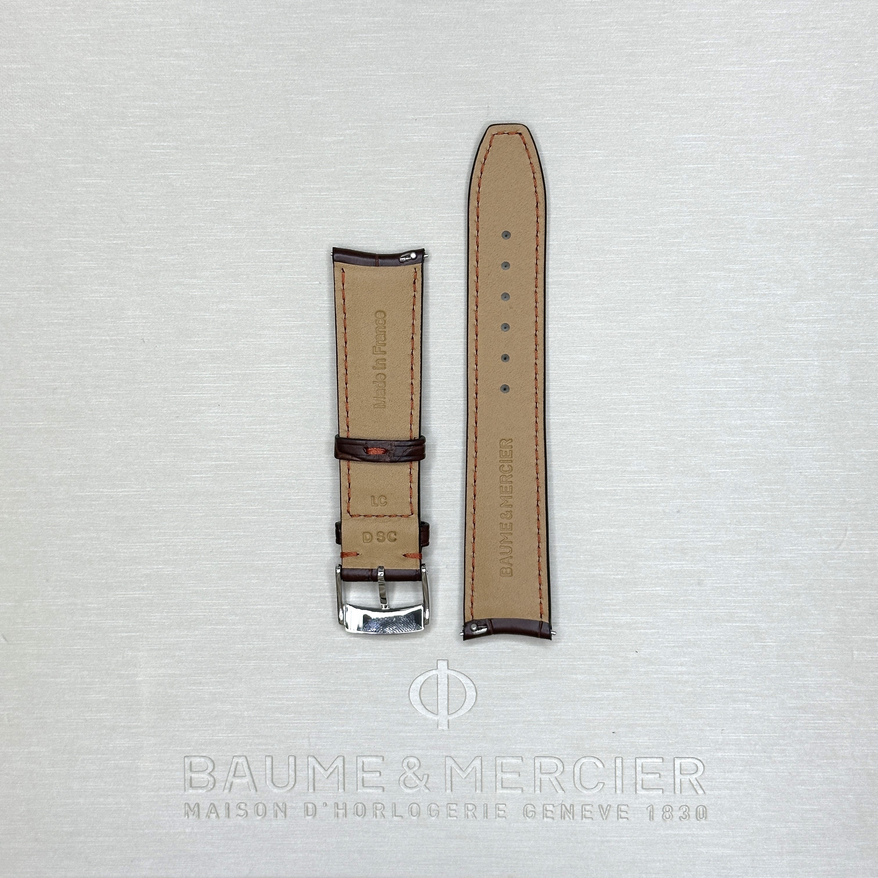 Ремешок для часов Baume & Mercier Clifton,  аллигатор, оригинальный товар от производителя. Ремешок Baume & Mercier, оригинальный