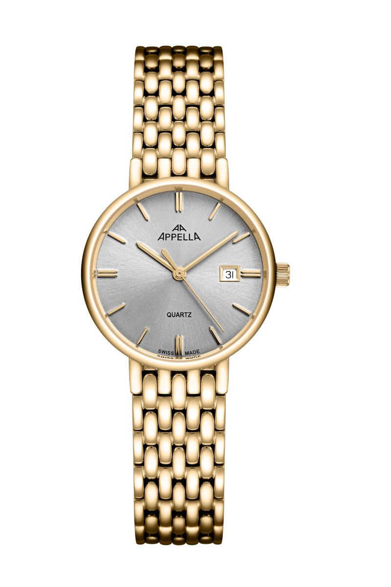 Женские часы Appella Pairs with Diamonds L32007.1117Q Женские швейцарские часы, кварцевый механизм, сталь с покрытием, 30 мм