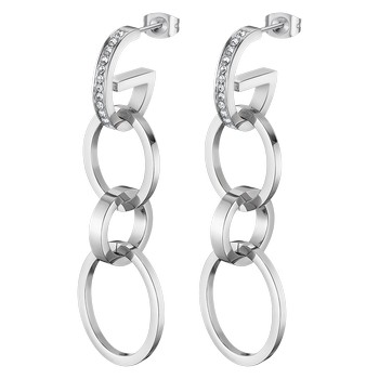 Urban Woman Серьги(LS2323-4/1) Серьги Lotus, сталь 316L, циркониты