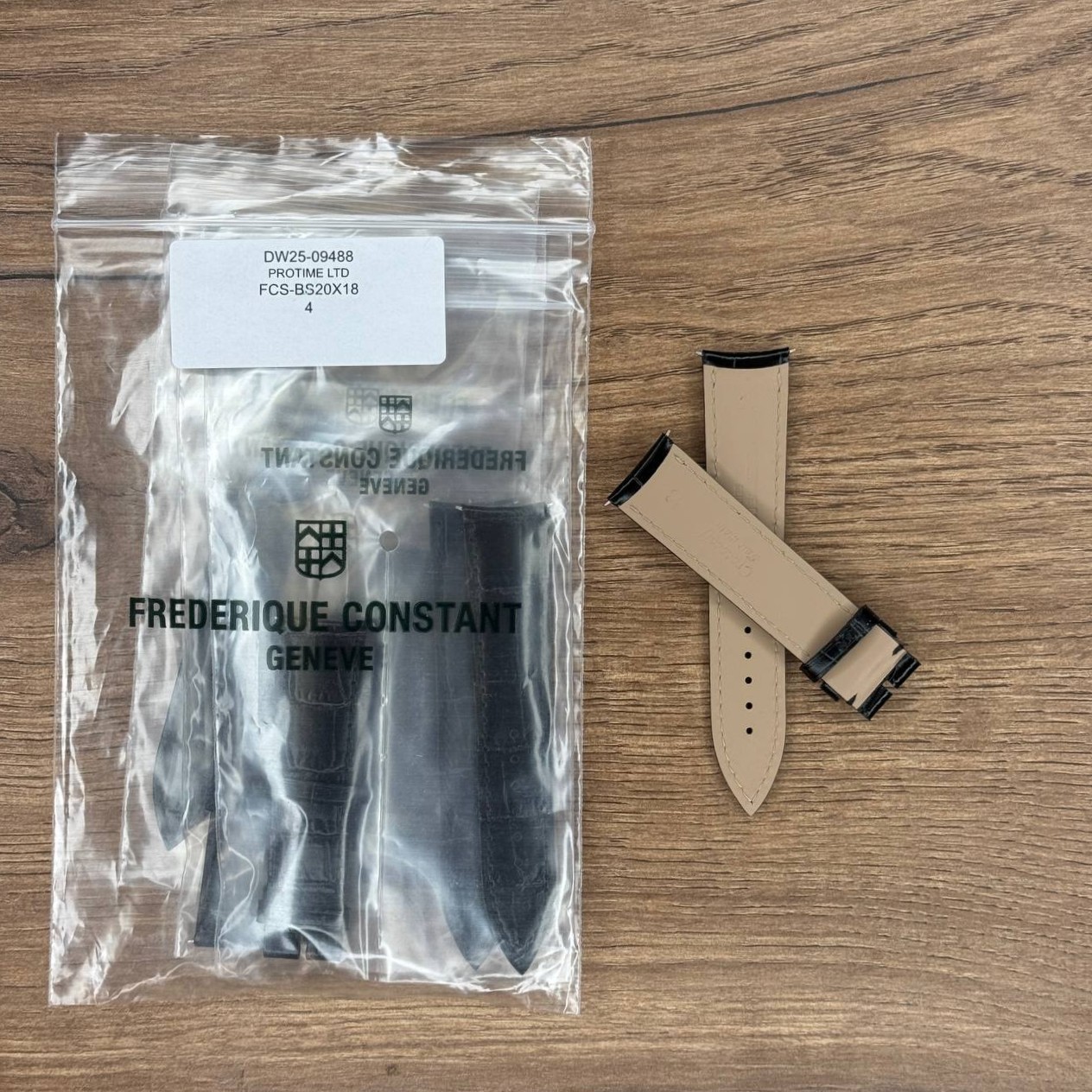 Ремешок для часов Frederique Constant из кожи теленка, черный, 20х18 FC ремни