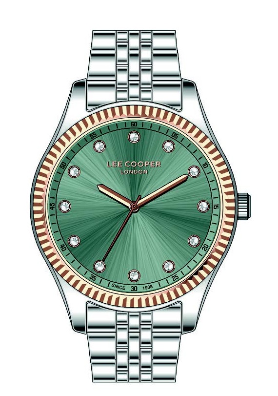 LEE COOPER   часы, кварцевый механизм, суперметалл с покрытием, 35 мм