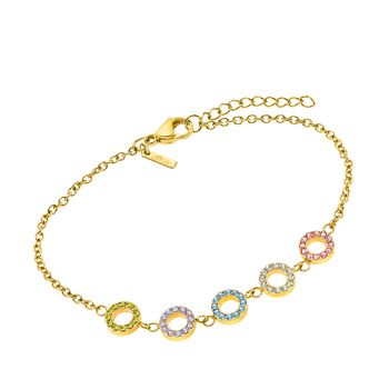 Bliss Браслет(LS2318-2/1) Браслет Lotus, сталь 316L с покрытием, циркониты