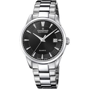 Мужские часы Candino Gents Quartz C4711/H Мужские швейцарские часы, кварцевый механизм, сталь, 39,5 мм