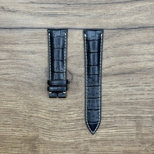 Ремешок для часов Frederique Constant из кожи теленка, темно-синий, 21X18 Ремень для наручных часов из кожи теленка, темно-синий, 21x18