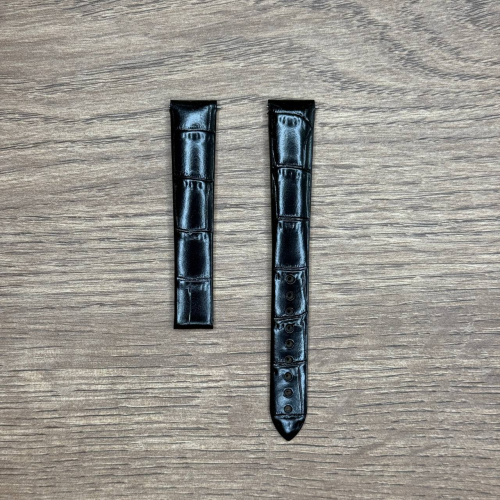 Ремешок для часов ORIS из натуральной кожи, черный, без клипсы 