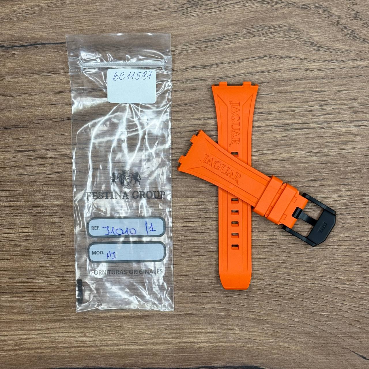 Ремешок для часов Jaguar из каучука, оранжевый, для J1010 