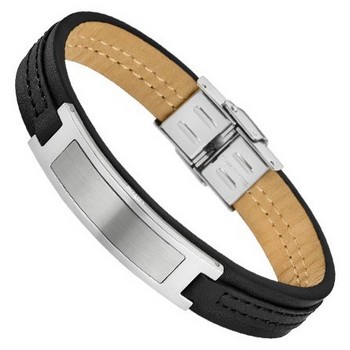 Urban Man Браслет(LS1808-2/2) Мужской браслет Lotus из кожи и стали 316L