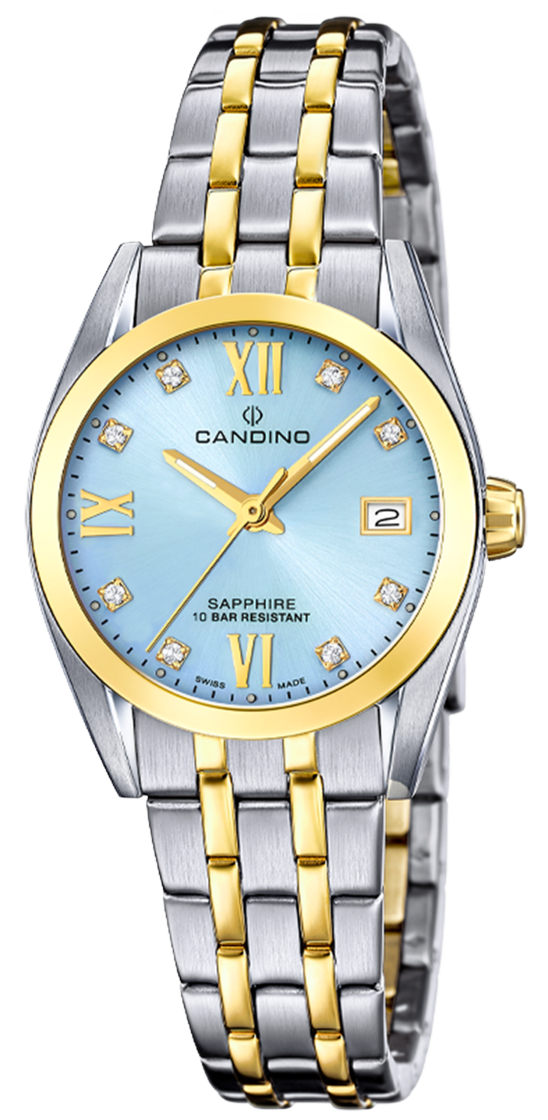 Женские часы Candino Couple Quartz Ladies C4704/G Женские швейцарские часы, кварцевый механизм, сталь, 28,5 мм