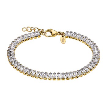 Urban Woman Браслет(LS2340-2/2) Ослепительный женский браслет Lotus из стали с золотистым покрытием, вставки из циркония 