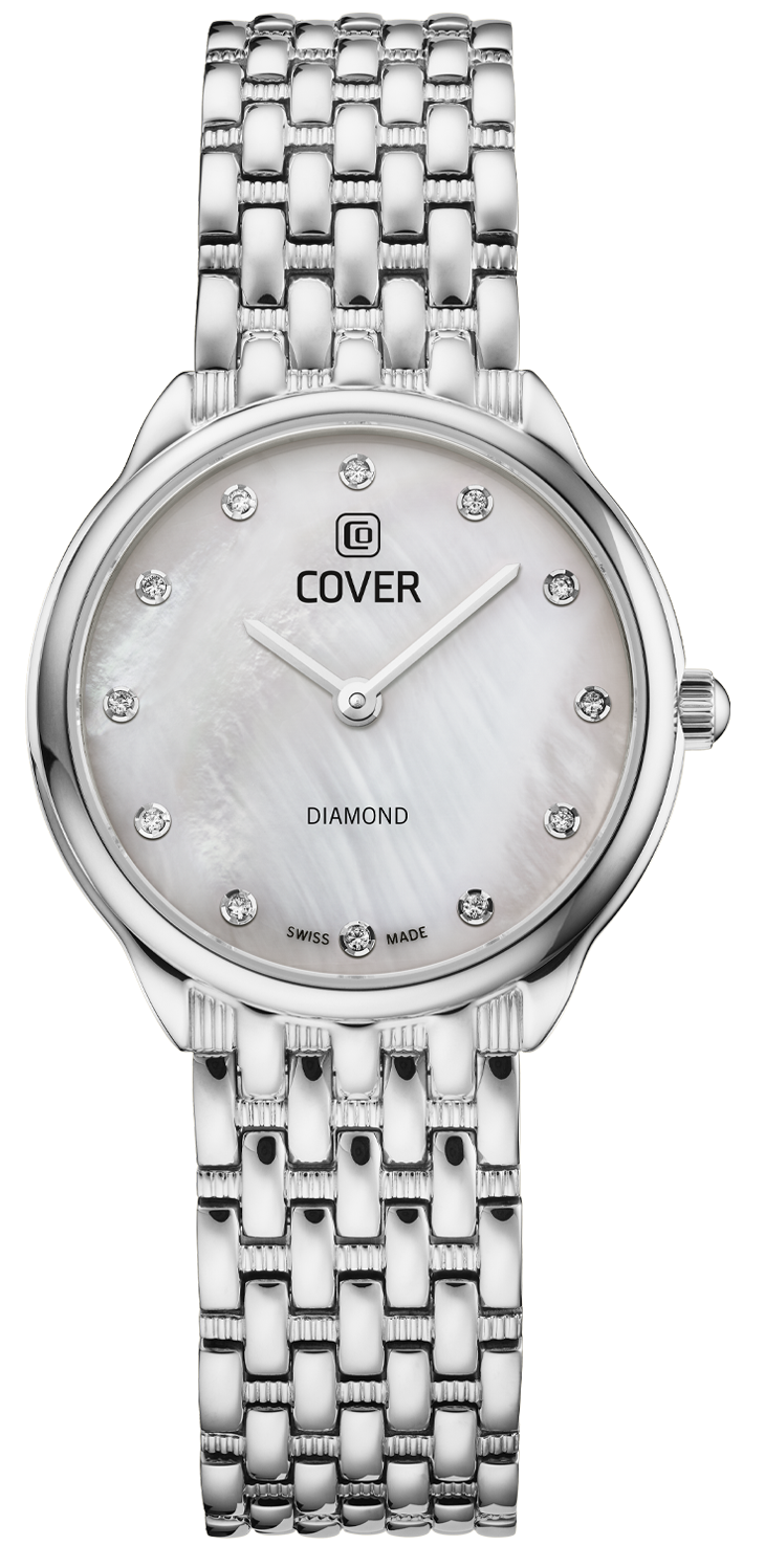 Женские часы Cover Eternal Pearl CO227.01  швейцарские часы, кварцевый механизм, cталь, 28 мм