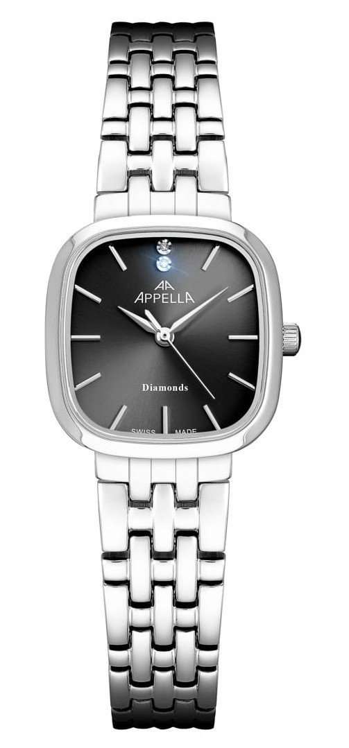 Женские часы Appella Diamond Band L50030.5114DQ  швейцарские часы, кварцевый механизм, сталь, 24 x 24 мм
