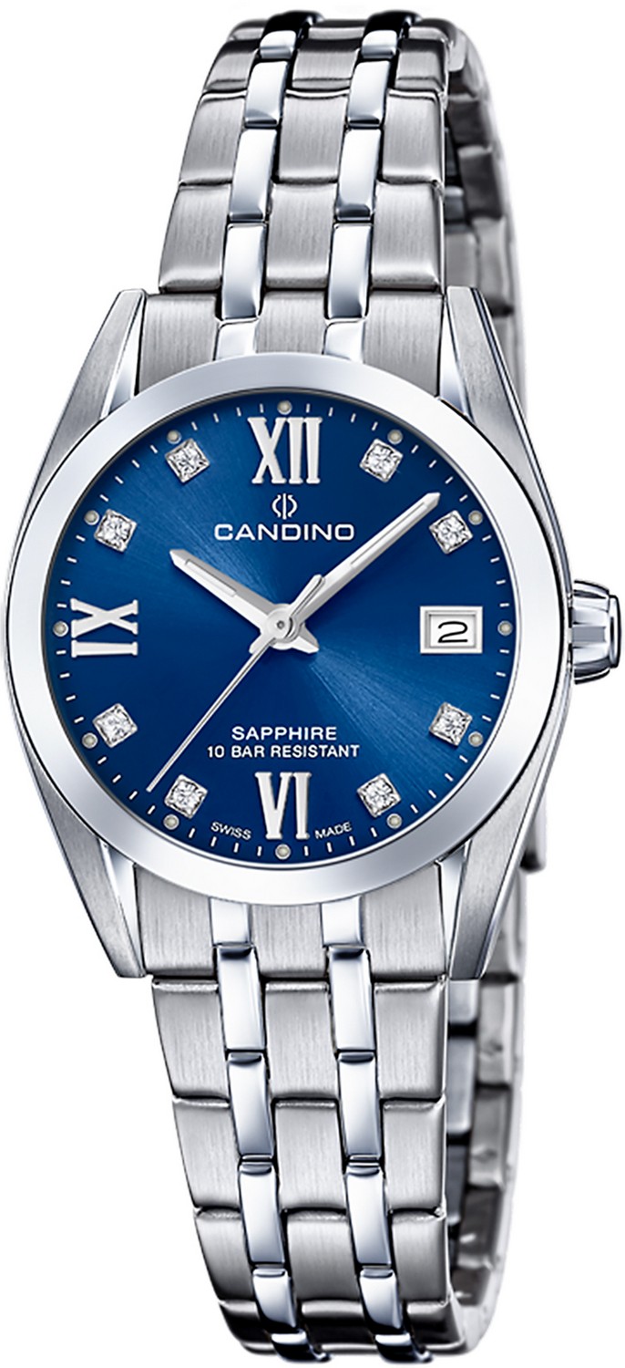 Женские часы Candino Couple Quartz Ladies C4703/B Женские швейцарские часы, кварцевый механизм, сталь, 28,5 мм