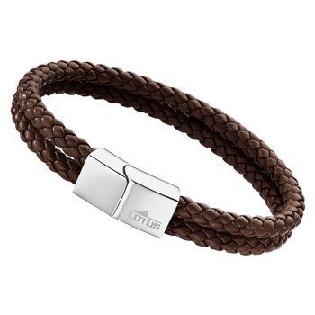 Men Basic Браслет(LS2011-2/2) Мужской браслет Lotus, кожа и сталь 316L