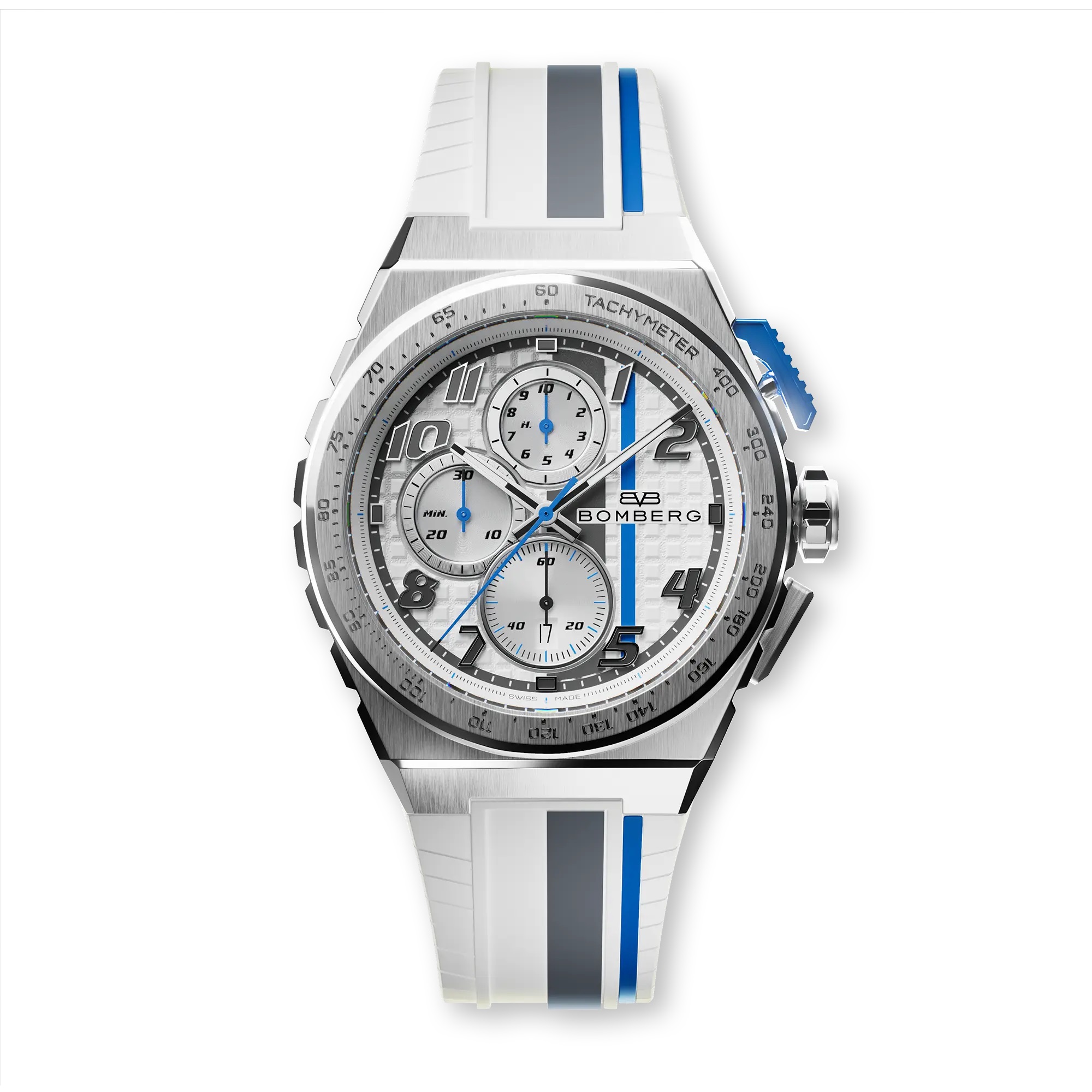 Часы BOMBERG  NT42CHSS.01-6.12 Мужские швейцарские часы, кварцевый механизм, сталь, 42мм
